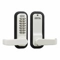 Lockey Usa Lockey Mechanical Keyless Lever Lock with Passage Function and Single Combination White Finish 2835WH